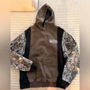 Camo Sleeve Hoodie with Logo Detailing